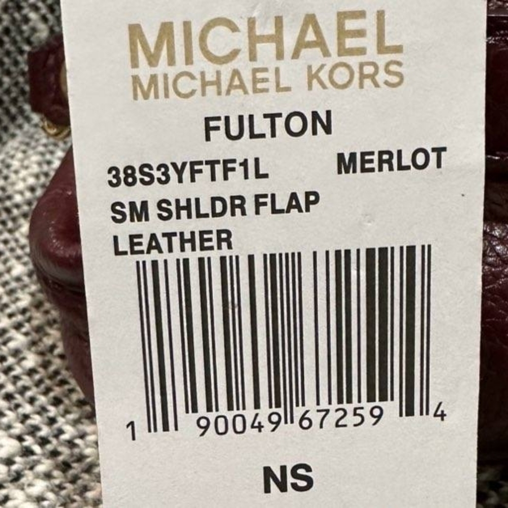Michael Kors Burgundy Leather Shoulder Bag - Picture 8 of 8